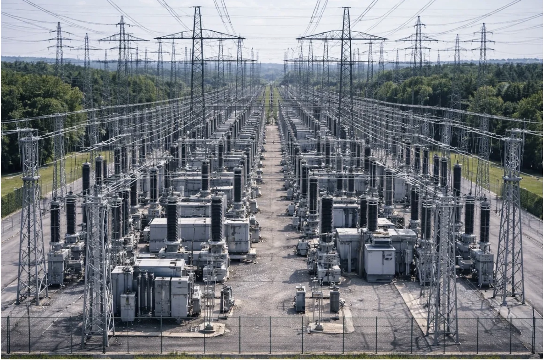 Stacja elektroenergetyczna przygotowana do inspekcji dronem